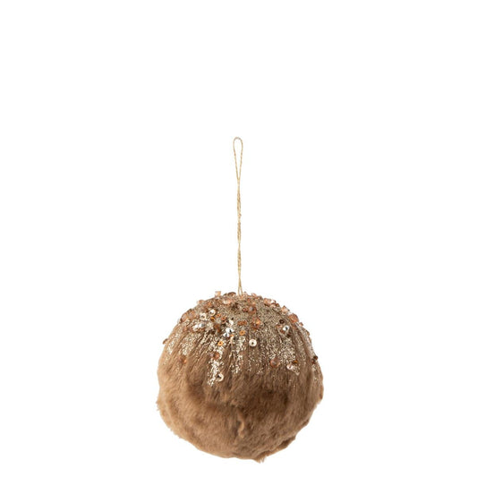J-Line J-Line Hanger Bal Fluweel/Glitter Bruin