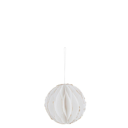 J-Line J-Line Hanger Bal Katoen Mache Wit Met Goud