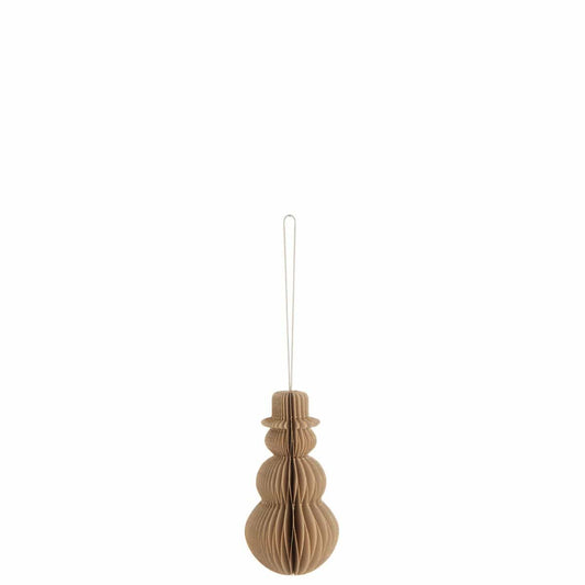 J-Line J-Line Hanger Sneeuwman Papier Beige Large