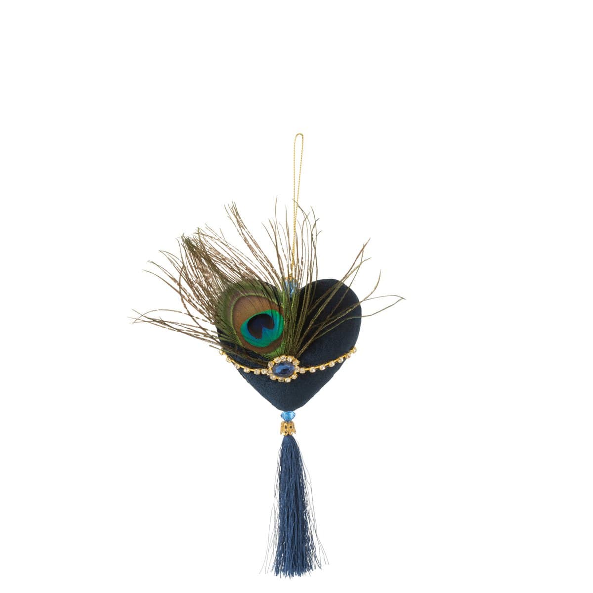 J-Line J-Line Hart Hanger+Veren Textiel Blauw/Groen