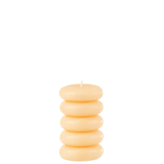 J-Line J-Line kaars Macaron lichtgeel - L - 10U