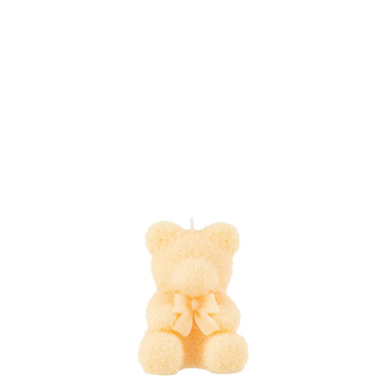 J-Line J-Line kaars Teddy Beer - lichtgeel - S - 8U