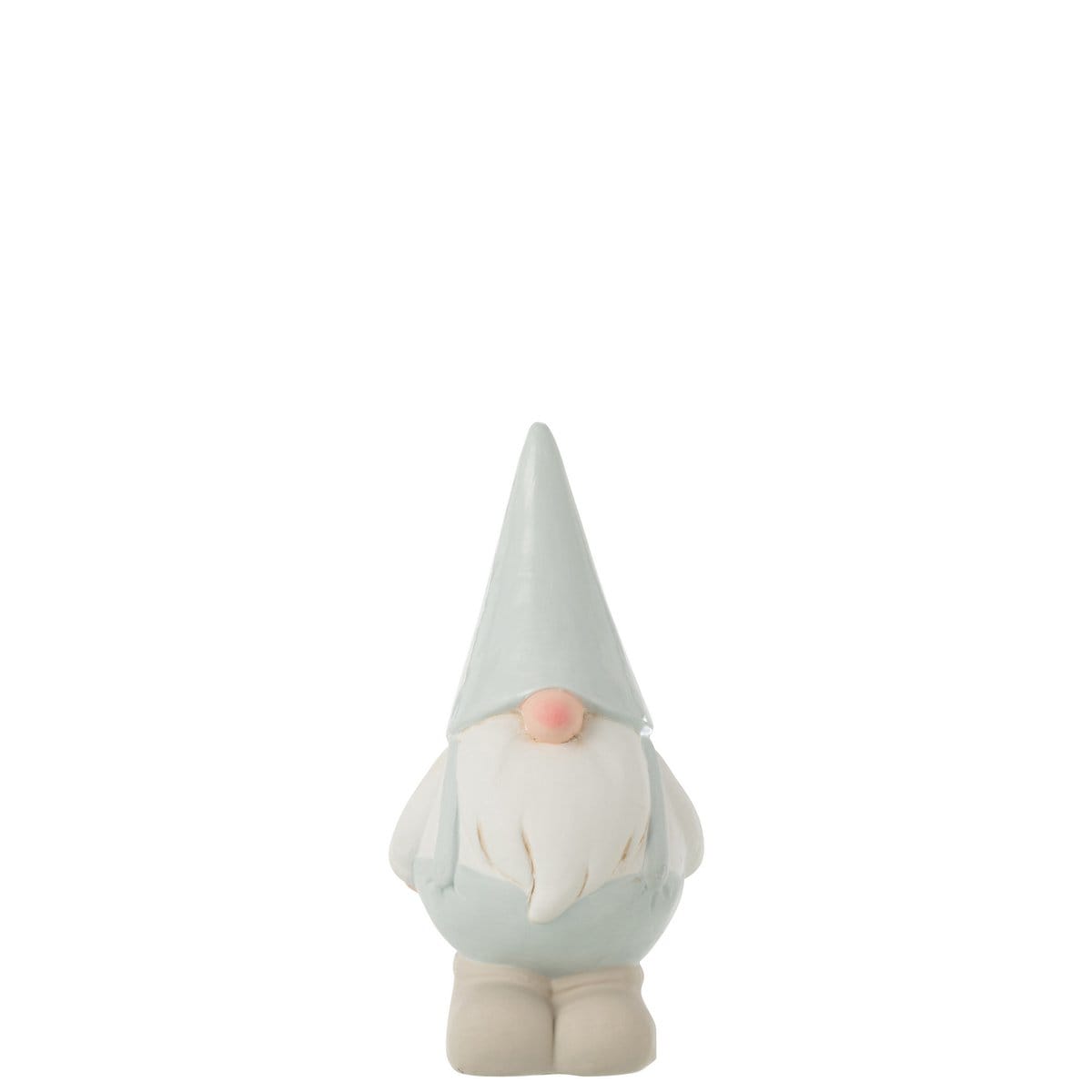 J-Line J-Line Kabouter Keramiek Wit/Lichtblauw Small