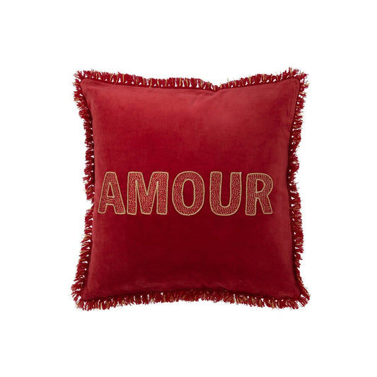 J-Line J-Line kussen Amour - textiel - rood/goud