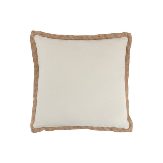 J-Line J-Line kussen Boord Geweven Vierkant - polyester - beige