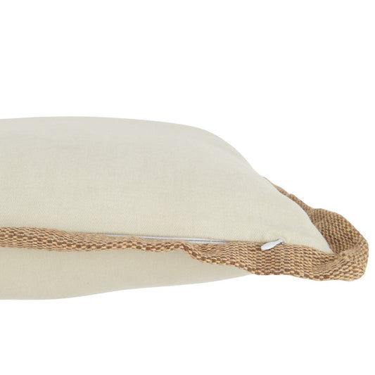 J-Line J-Line kussen Boord Geweven Vierkant - polyester - beige