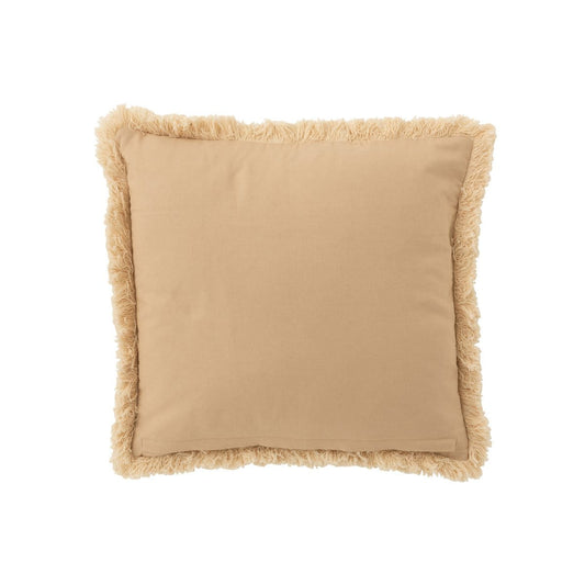 J-Line J-Line kussen Boord Ibiza - katoen - beige/wit