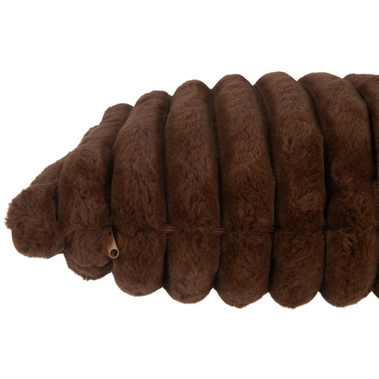 J-Line J-Line kussen Corduroy - polyester - chocolade