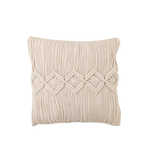 J-Line J-Line kussen Cosy - katoen - gebroken wit - large