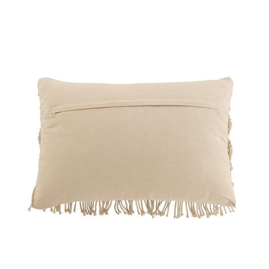 J-Line J-Line kussen Cosy Rechthoek - katoen - beige