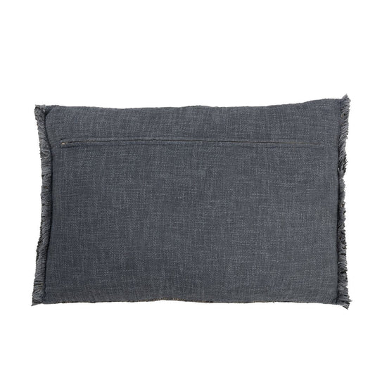 J-Line J-Line kussen Etnic Rechthoek - katoen - blauw/beige