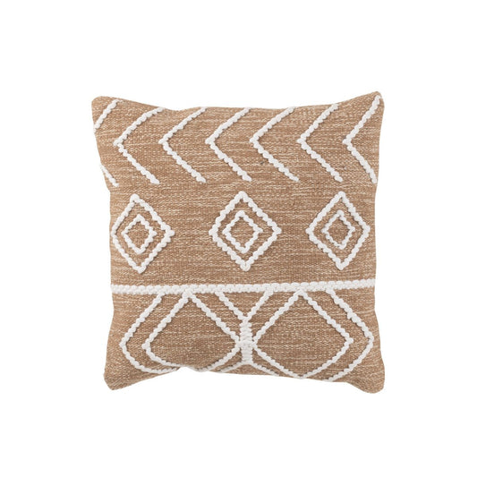 J-Line J-Line kussen Etnisch - katoen - beige/wit