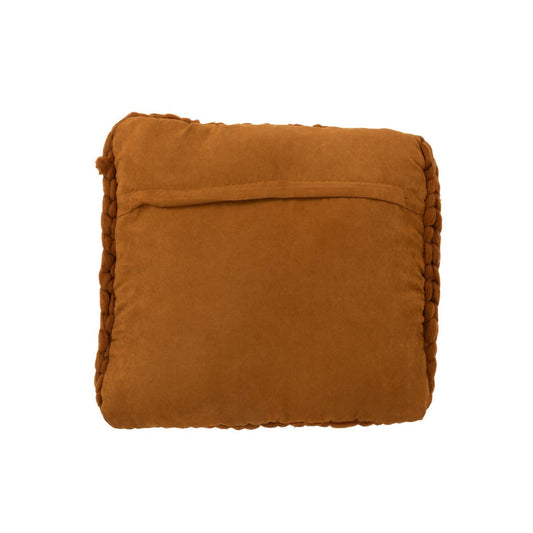 J-Line J-Line kussen Gebreid Acryl - polyester- oranje/bruin
