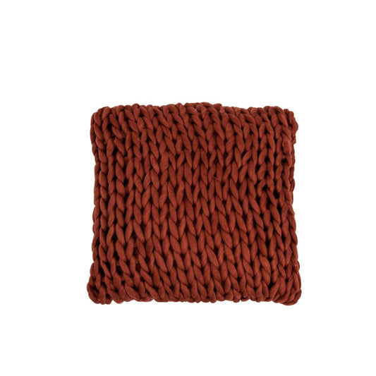 J-Line J-Line kussen Gebreid Vierkant - polyester/acryl - rood