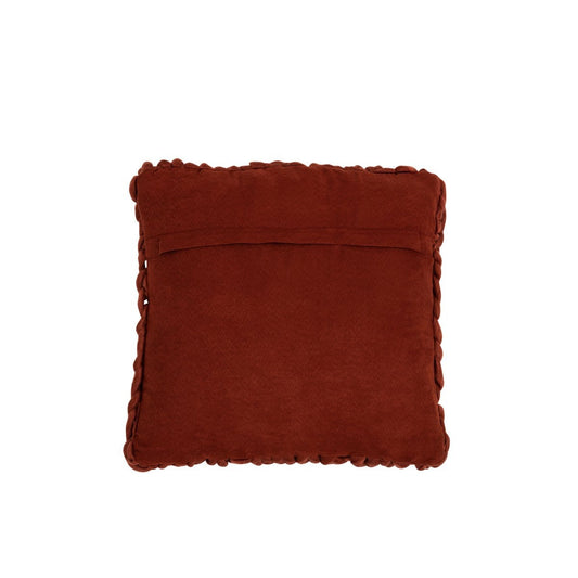 J-Line J-Line kussen Gebreid Vierkant - polyester/acryl - rood