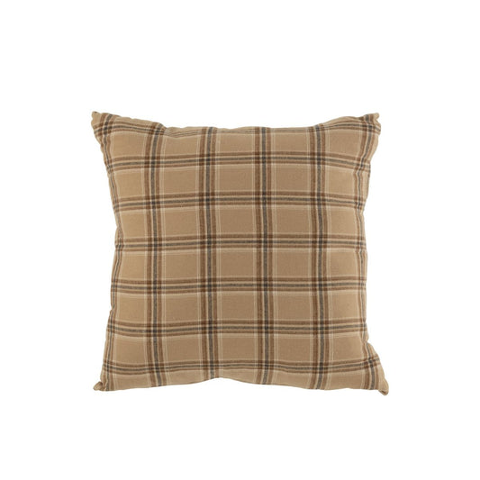 J-Line J-Line kussen Geruit - textiel - beige