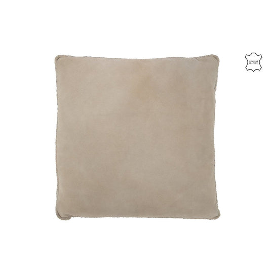 J-Line J-Line kussen Geweefd - leder - grijs - woonaccessoires