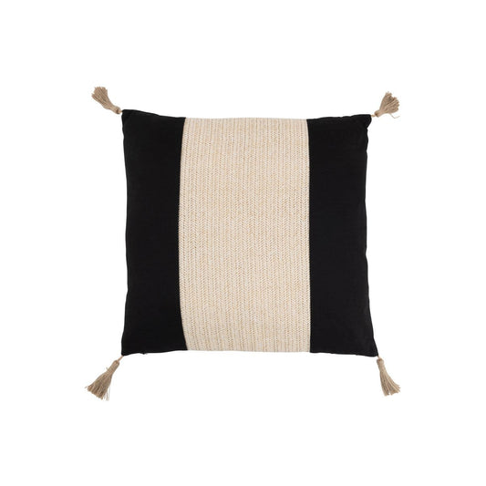 J-Line J-Line kussen Geweven Vierkant - polyester - zwart