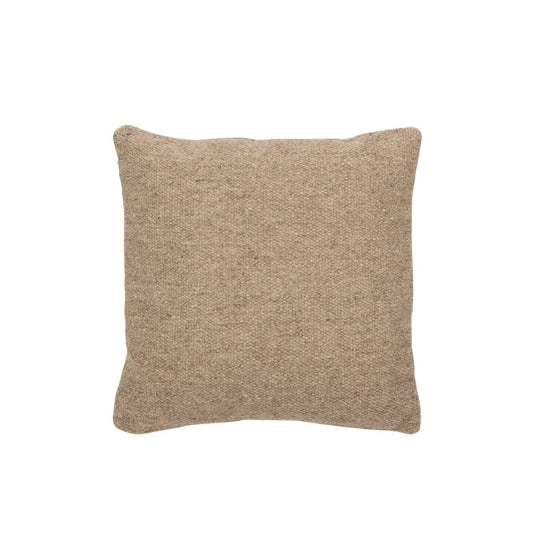 J-Line J-Line kussen Geweven - wol - beige