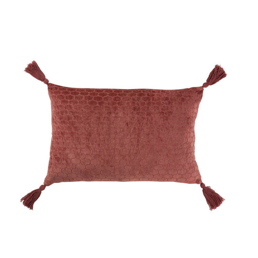 J-Line J-Line kussen Patroon Rechthoek - katoen - terracotta/rood