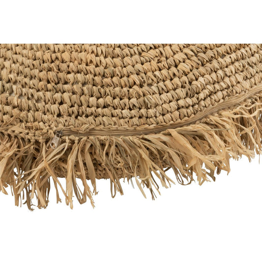 J-Line J-Line kussen Rond Raffia  - jute - n aturel