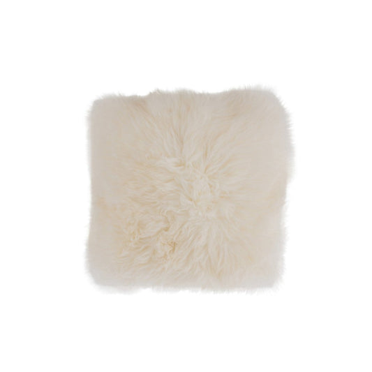 J-Line J-Line kussen Schapenvel Vierkant - polyester - wit