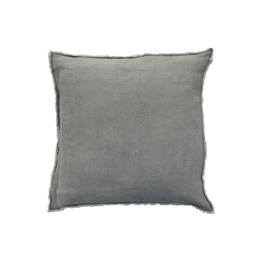J-Line J-Line kussen Stonewashed - linnen - blauwgrijs