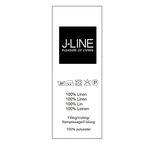 J-Line J-Line kussen Stonewashed - linnen - lichtroze