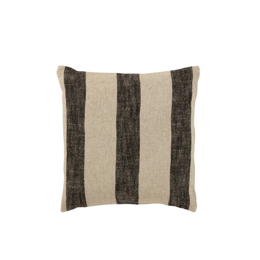 J-Line J-Line kussen Strepen - linnen - beige