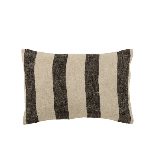 J-Line J-Line kussen Strepen - linnen - beige