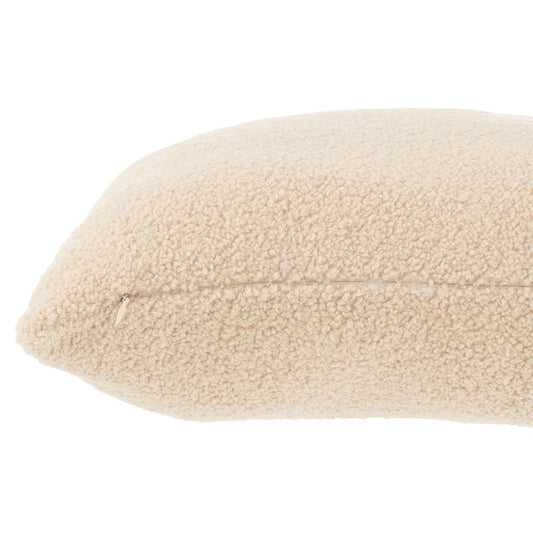 J-Line J-Line kussen Teddy Bouclé - polyester - beige