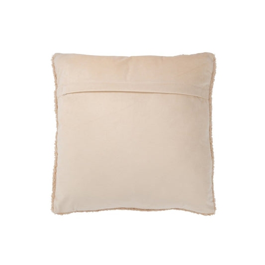 J-Line J-Line kussen Teddy - polyester - beige