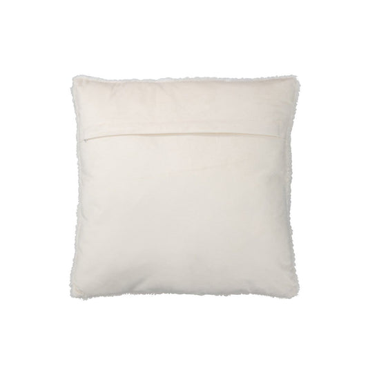 J-Line J-Line kussen Teddy - polyester - wit