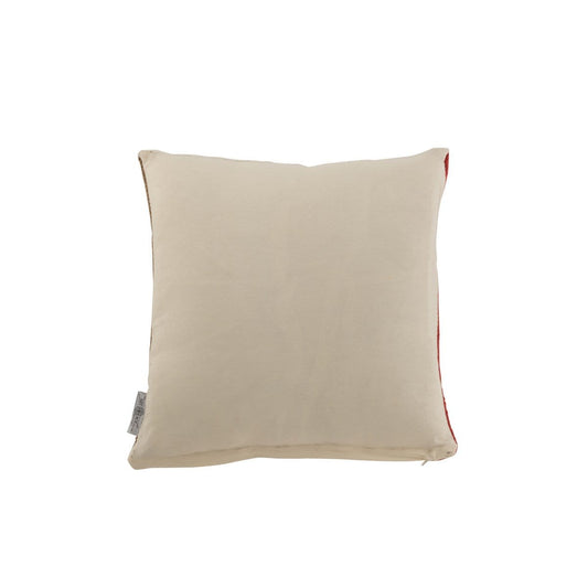 J-Line J-Line kussen Vierkant Anna - jute - rood/geel
