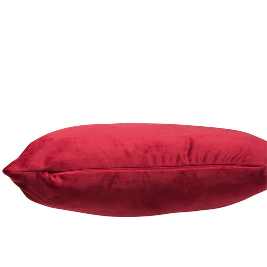 J-Line J-Line kussen vierkant - fluweel - rood