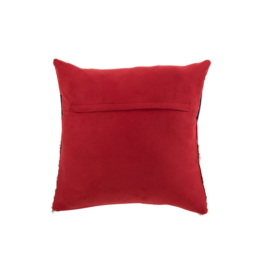 J-Line J-Line kussen Vrouw - leder - zwart/rood/beige