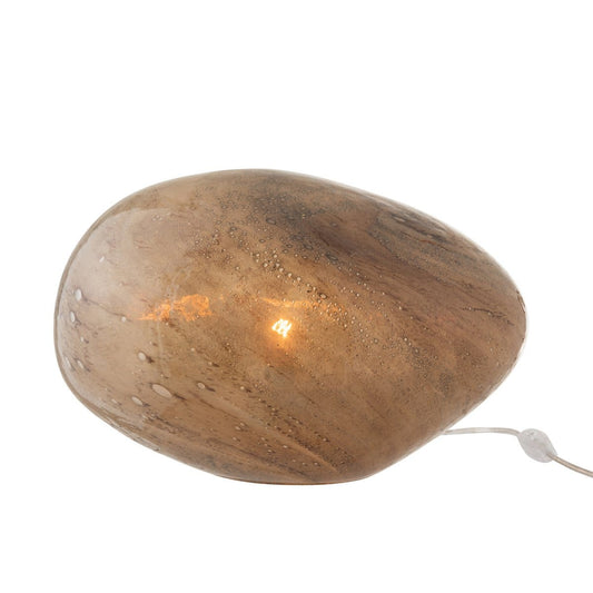 J-Line J-Line lamp Dany Ovaal - glas - bruin