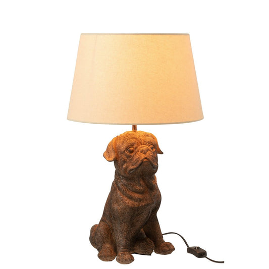 J-Line J-Line lamp Hond Zittend - resine - bruin - woonaccessoires