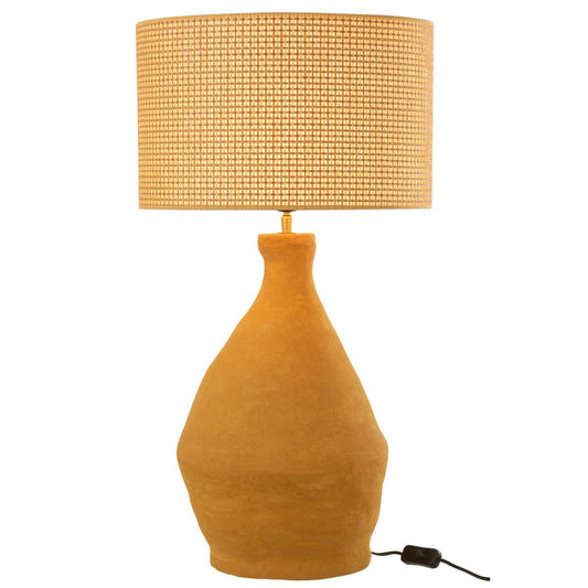 J-Line J-Line Lamp + Kap Indus Papier Mache Geel