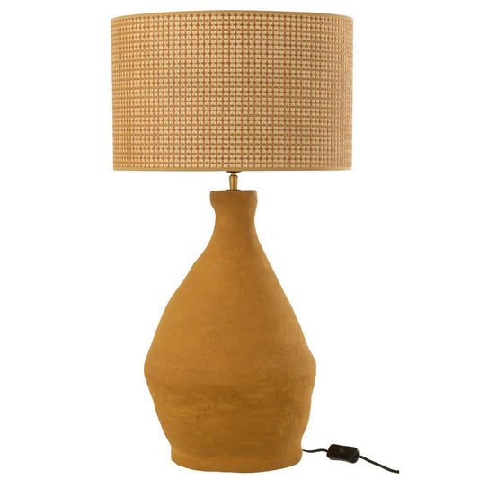 J-Line J-Line Lamp + Kap Indus Papier Mache Geel