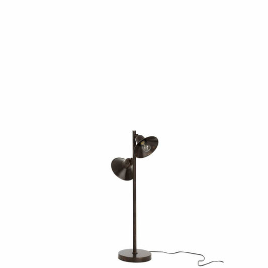 J-Line J-Line lamp Staand 2 Lampen - ijzer - donkerbruin