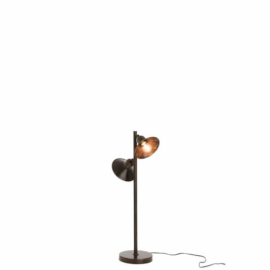 J-Line J-Line lamp Staand 2 Lampen - ijzer - donkerbruin