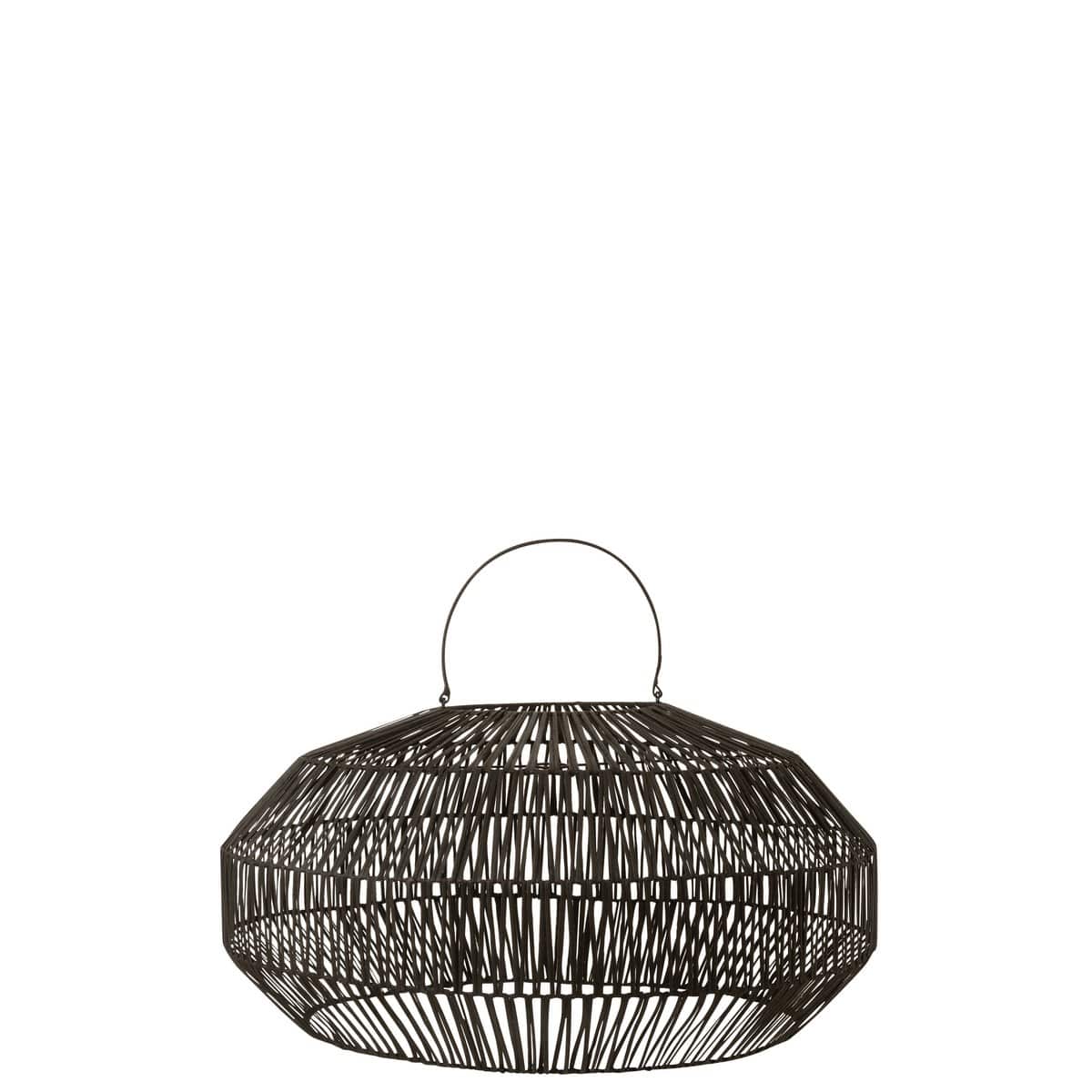J-Line J-Line lampkap - rotan - zwart - medium