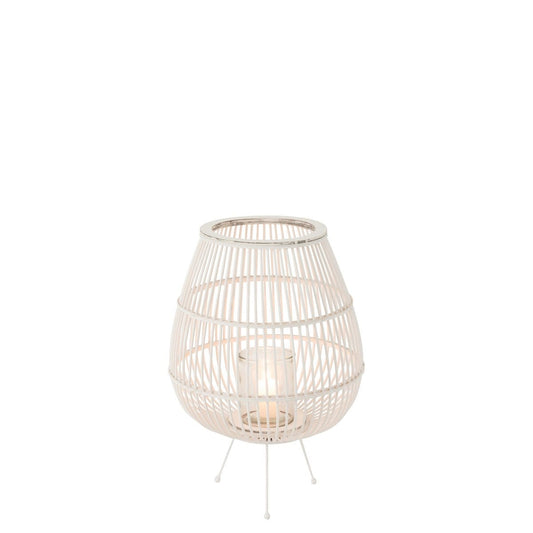 J-Line J-Line lantaarn Daya - hout - wit - large