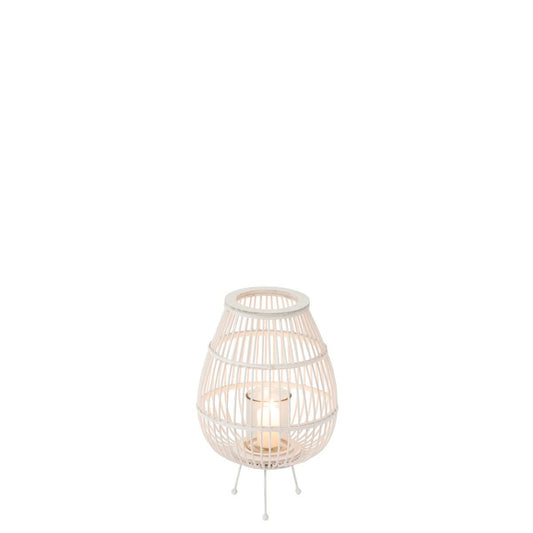 J-Line J-Line lantaarn Daya - hout - wit - small