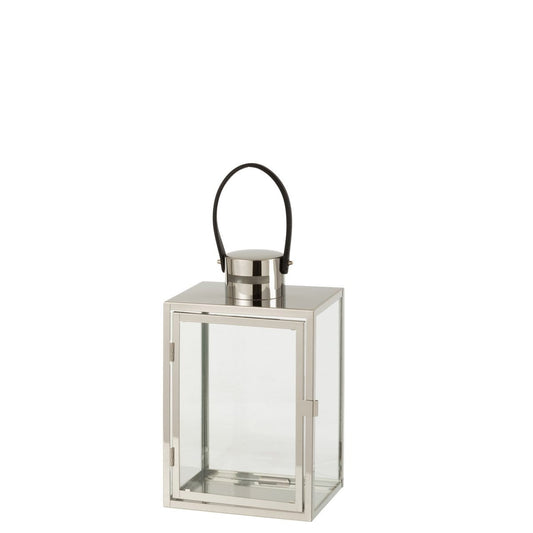 J-Line J-Line lantaarn Rechthoek - metaal/glas - zilver