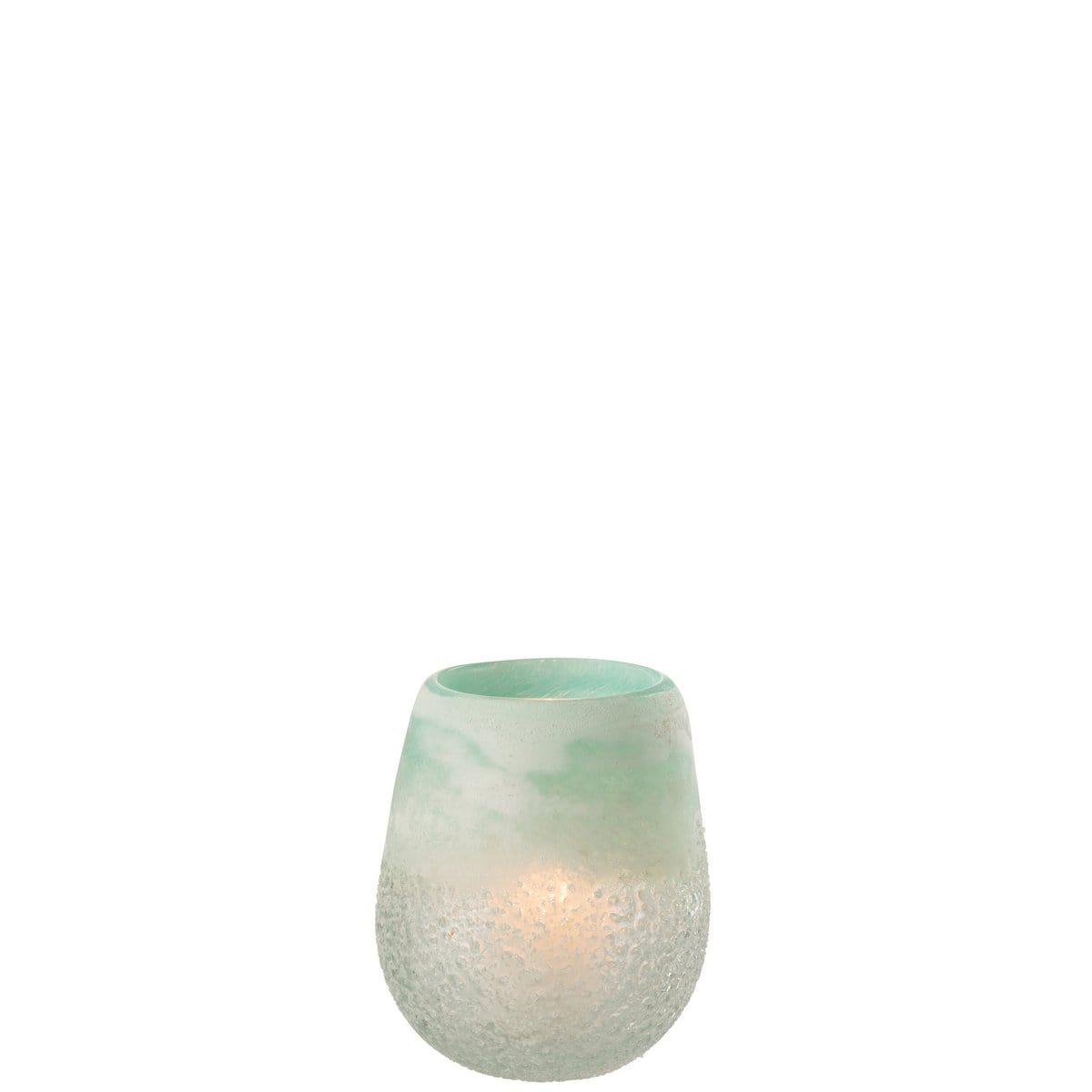 J-Line J-Line lantaarn Scavo - glas - aqua - klein