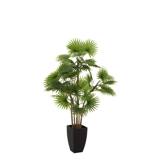 J-Line J-Line Palmboom Fan In Pot Plastiek Groen