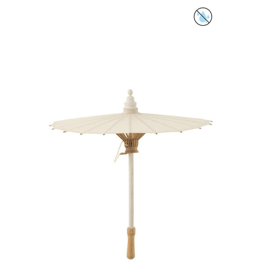 J-Line J-Line Parasol - katoen/hout - wit