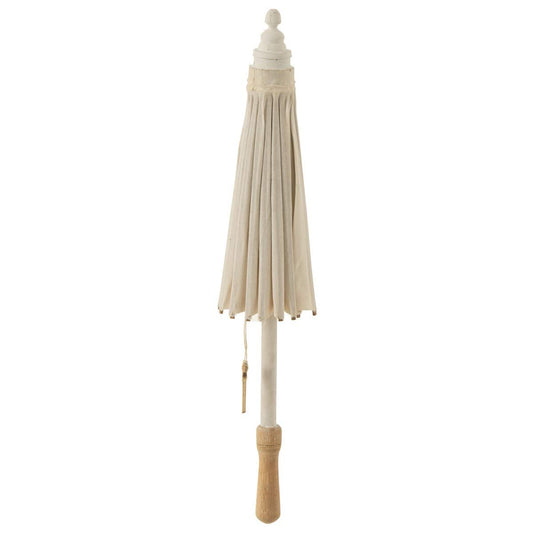 J-Line J-Line Parasol - katoen/hout - wit